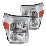 Coolstuffguru Compatible with Ford F250 F350 F450 F550 Super Duty Pickup Headlights Clear Lens Headlamps Pair