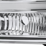 Coolstuffguru Compatible with Ford F250 F350 SuperDuty Chrome Clear 1 Piece Style Headlights Bumper Lamp