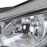 Coolstuffguru Compatible with Ford Focus S/SE 4-Door Chrome Clear Amber Headlights Head Lamps