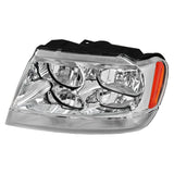 Coolstuffguru Compatible with Jeep Grand Cherokee Crystal Clear Replacement Headlights Headlamps Left+Right