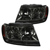 Coolstuffguru Compatible with Jeep Grand Cherokee Smoke Lens Headlights+Tinted Corner Lights Signal Lamps