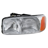 Coolstuffguru Compatible with GMC Sierra 1500 2500 Yukon XL 1PC LH Left Driver Side Chome Clear Headlight