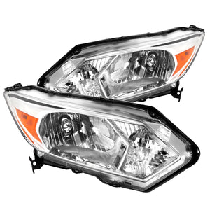 Coolstuffguru Compatible with Honda HRV HR-V Crystal Clear Front Headlights Pair Left+Right Lamps