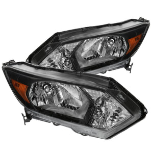 Coolstuffguru Compatible with Honda HRV HR-V Glossy Black Replacement Side Headlights Pair Lamps