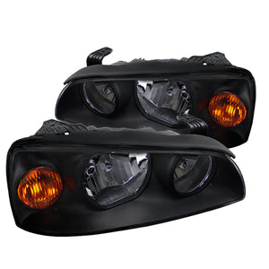 Coolstuffguru Compatible with Hyundai Elantra Black Amber Corner Headlights Head Lamps Pair