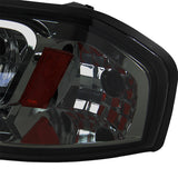 Coolstuffguru Compatible with Chevy Impala Chrome Smoke Lens Crystal Headlights+LED Lights Strip