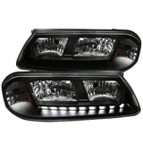 Coolstuffguru Compatible with Chevy Impala LS SS Base Black Clear SMD LED Headlights Head Lamps Left+Right