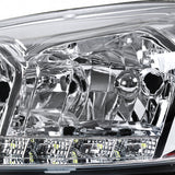 Coolstuffguru Compatible with Chevy Impala Monte Carlo Chrome Clear LED Headlights w/ Amber Reflector Pair