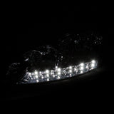 Coolstuffguru Compatible with Chevy Impala Monte Carlo Smoke Lens Crystal Headlights+LED Strip