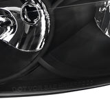 Coolstuffguru Compatible with Chevy Impala Monte Carlo Euro Diamond Black Headlights+Amber Reflector