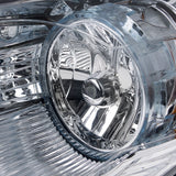 Coolstuffguru Compatible with Chevy Malibu 4DR Sedan Chrome Clear Lens Headlights+Amber Reflector