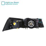 Coolstuffguru Compatible with Ford Mustang Black Headlights+Sequential Signal LED Tube Tail Lights Red/Smo