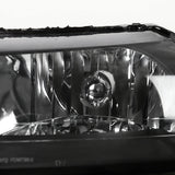 Coolstuffguru Compatible with Mustang Cobra Black Headlights+Red/Clear Sequential Signal LED Tube Tail Lig