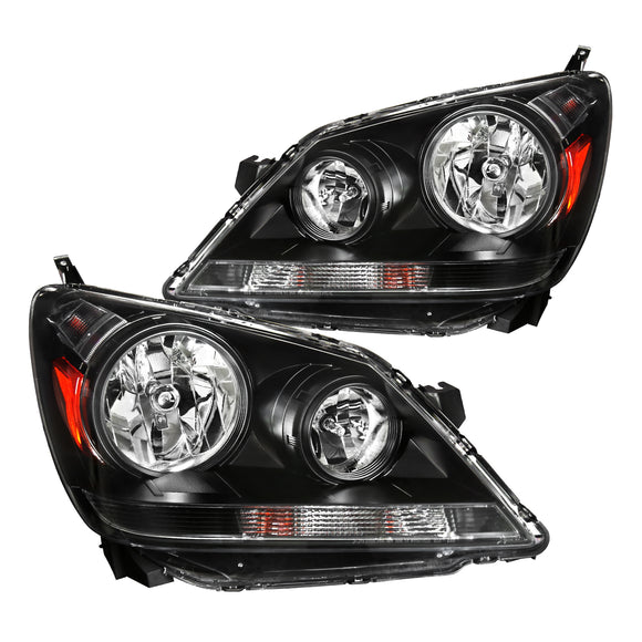 Coolstuffguru Compatible with Honda Odyssey Black Headlights Headlamps Driving Lamps Lights Left+Right