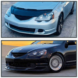 Coolstuffguru Compatible with Acura Rsx Jdm Black Dc5 Oem Style Diamond Head Lights Lamps