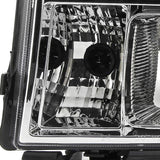 Coolstuffguru Compatible with GMC Sierra 1500/2500/3500HD Denali Chrome Headlights+Amber Reflector