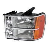 Coolstuffguru Compatible with GMC Sierra 1500/2500/3500HD Denali Chrome Headlights+Amber Reflector