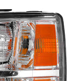 Coolstuffguru Compatible with Chevy Silverado 1500 2500HD 3500HD Clear Headlights+Red/Clear LED Tail Lamps