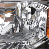 Coolstuffguru Compatible with Chevy Silverado 1500 Pickup Chrome Clear Headlights+Corner Signal Lamps