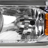 Coolstuffguru Compatible with Chevy Silverado 1500 Pickup Chrome Clear Headlights+Corner Signal Lamps