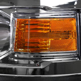 Coolstuffguru Compatible with Chevy Silverado 1500 Pickup Chrome Clear Headlights+Corner Signal Lamps