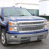 Coolstuffguru Compatible with Chevy Silverado 1500 Pickup Chrome Clear Headlights+Corner Signal Lamps