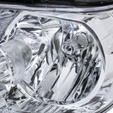 Coolstuffguru Compatible with Toyota Tundra Sequoia Chrome Clear Headlights w/ Amber Reflector