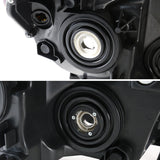 Coolstuffguru Compatible with Toyota Tundra Sequoia Crystal Black Headlights w/ Amber Reflector