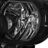 Coolstuffguru Compatible with Toyota Tundra Sequoia Crystal Black Headlights w/ Amber Reflector