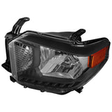 Coolstuffguru Compatible with Toyota Tundra Pickup JDM Black Replacement Headlights Headlamps Left+Right