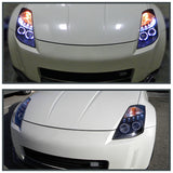 Coolstuffguru Compatible with Nissan 350Z LED Projector Headlight JDM Black