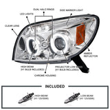 Coolstuffguru Compatible with Toyota 4Runner Chrome Clear Halo Led Projector Headlights