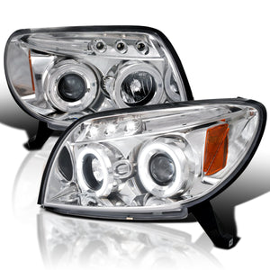 Coolstuffguru Compatible with Toyota 4Runner Chrome Clear Halo Led Projector Headlights