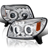 Coolstuffguru Compatible with Toyota 4Runner Chrome Clear Halo Led Projector Headlights