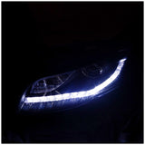 Coolstuffguru Compatible with Audi A4 Black Projector Headlights W/R8 Sty Led Daytime Running Lamps