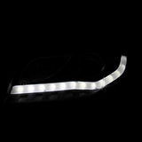 Coolstuffguru Compatible with Audi A4 Crystal Black Projector Headlights With New BMW Style LED Strip