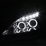 Coolstuffguru Compatible with Honda Accord Chrome Clear Led Projector Halo Head Lights