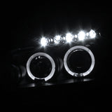 Coolstuffguru Compatible with Honda Accord Halo Led Projector Headlights Black Pair