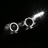 Coolstuffguru Compatible with Honda Accord Dual Halo Led Black 2Dr Coupe Projector Headlights