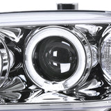 Coolstuffguru Compatible with Honda Accord Chrome Clear Led Projector Halo Head Lights