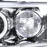 Coolstuffguru Compatible with Honda Accord Chrome Clear Led Projector Halo Head Lights