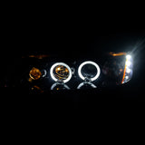 Coolstuffguru Compatible with Honda Accord Dual Halo Led Glossy Black Projector Headlights