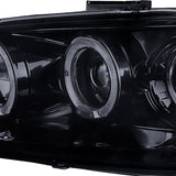 Coolstuffguru Compatible with Honda Accord Dual Halo Led Glossy Black Projector Headlights