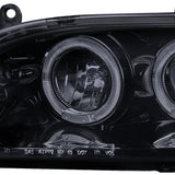 Coolstuffguru Compatible with Honda Accord Dual Halo Led Glossy Black Projector Headlights