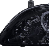 Coolstuffguru Compatible with Honda Accord Dual Halo Led Glossy Black Projector Headlights