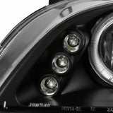 Coolstuffguru Compatible with Honda Accord Led Black Projector Halo Head Lights