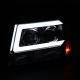 Coolstuffguru Compatible with Chevy Avalanche Tahoe Suburban LED Bar Clear Projector Headlights