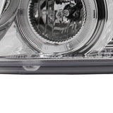 Coolstuffguru Compatible with Chevy Avalanche Suburban Tahoe Halo Led Chrome Clear Projector Head Lights