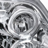 Coolstuffguru Compatible with Chevy Aveo Aveo5 4Dr Chrome Clear LED Halo Projector Head Lights