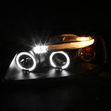 Coolstuffguru Compatible with Chevy Aveo Aveo5 4Dr Black LED Halo Projector Head Lights